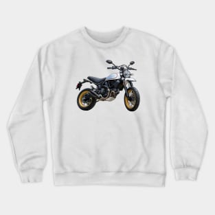 Scrambler Bike Illustration Crewneck Sweatshirt